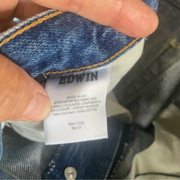 EDWIN Chrissy flare jeans frayed hem 28 / 6 in Rumour Anthropologie Free People - Picture 7 of 10